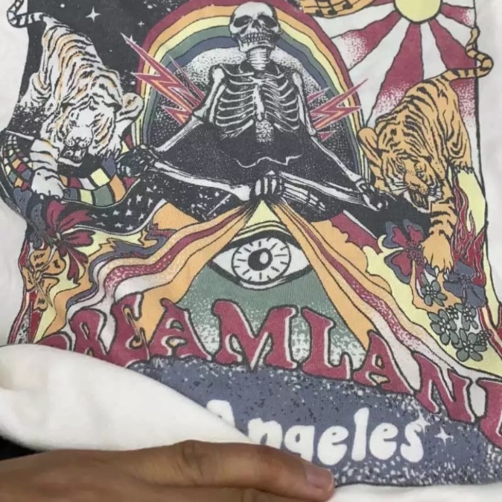 SOLD OUT Boho She’s A Rainbow Dreamland White Graphic Tee - Picture 4 of 4